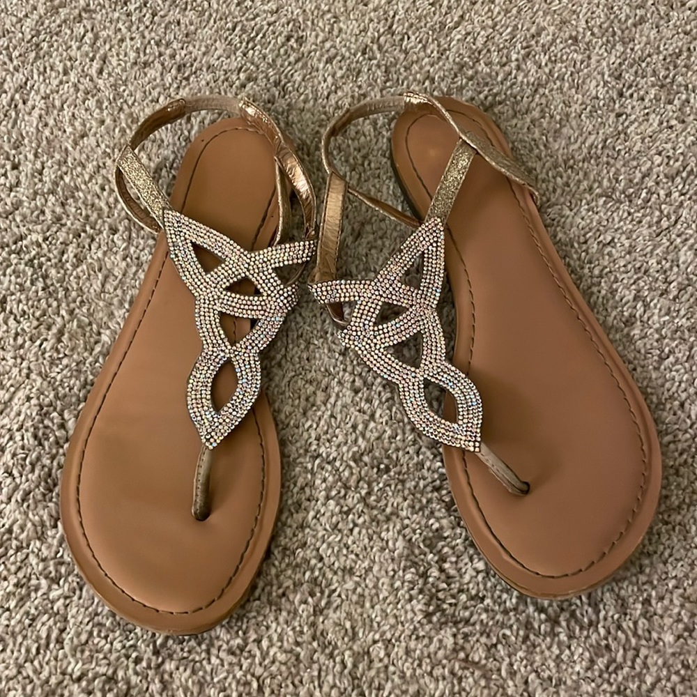 Gold Sparkle Sandals